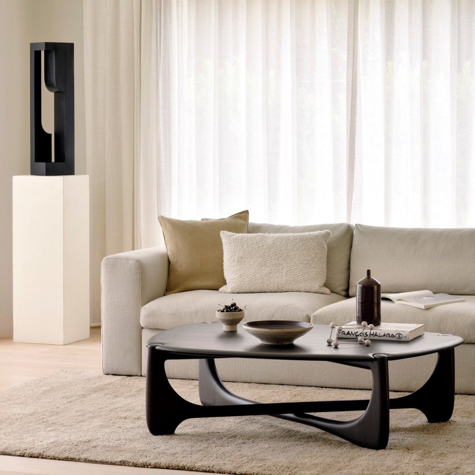 Mellow Sofa, Off White Eco Fabric, 2.5 Seater