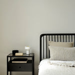 Oak Spindle Bedside Table, Black