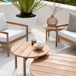 Quatro Outdoor Side Table, Teak