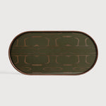 Second Nature Oblong Glass Tray, Moss