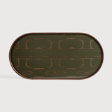 Second Nature Oblong Glass Tray, Moss