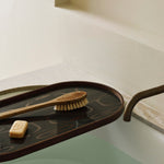 Second Nature Oblong Glass Tray, Moss