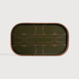 Second Nature Valet Tray, Moss, Glass, Rectangular