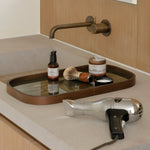 Second Nature Valet Tray, Moss, Glass, Rectangular