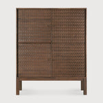 Sono Cupboard, Varnished Teak, Light Brown, 4 Doors