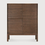 Sono Cupboard, Varnished Teak, Light Brown, 4 Doors