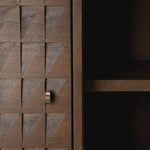Sono Sideboard, Varnished Teak, Light Brown, 3 Doors, 3 Drawers