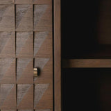 Sono Sideboard, Varnished Teak, Light Brown, 3 Doors, 3 Drawers