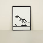 Framed Dinosaur Rabbit Print
