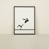 Framed Superhero Rabbit Print