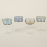 Gems Sapphire Champagne/Cocktail Glasses, Set of 4