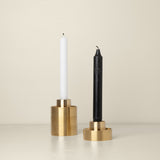 Reversible Brass Stacking Tealight and Candle Holder