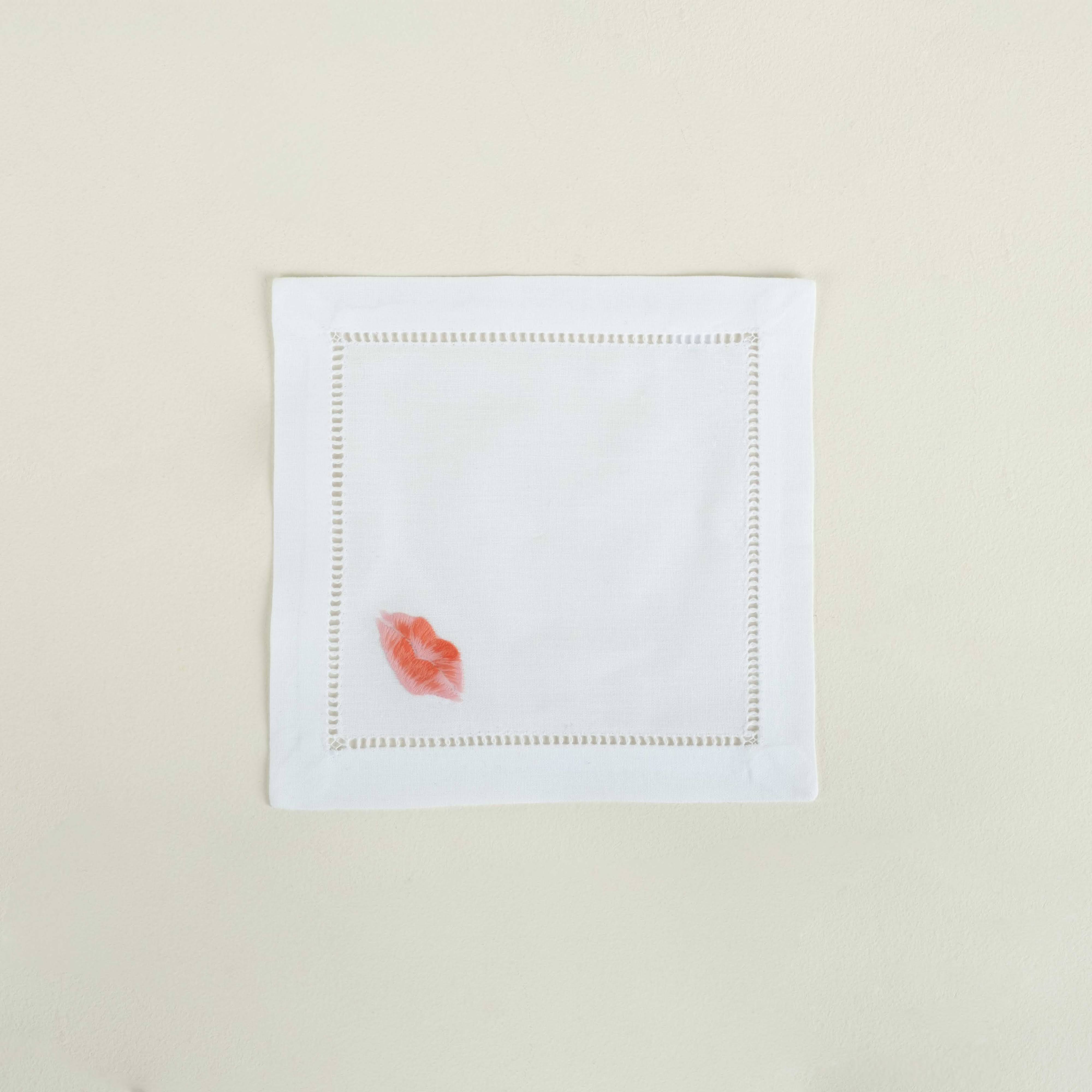 Kiss Cocktail Napkins, Set/4