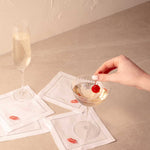 Kiss Cocktail Napkins, Set/4