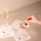 Kiss Cocktail Napkins, Set/4