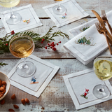 Skier Cocktail Napkins, Set of 4