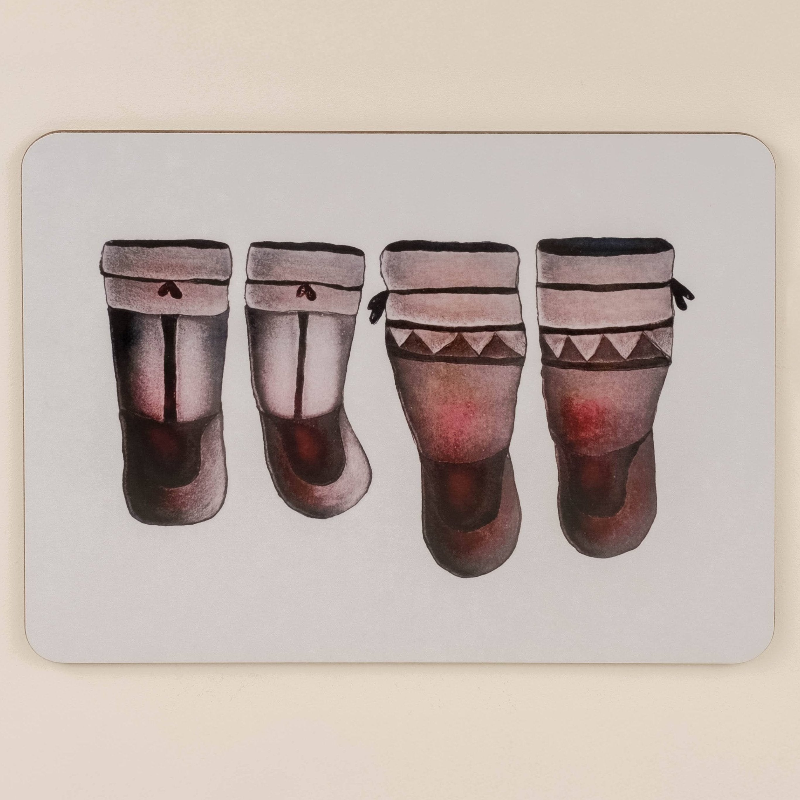 His & Hers Rectangular Placemat/Trivet, Kudluajuk Ashoona