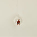 glass brown bear ornament