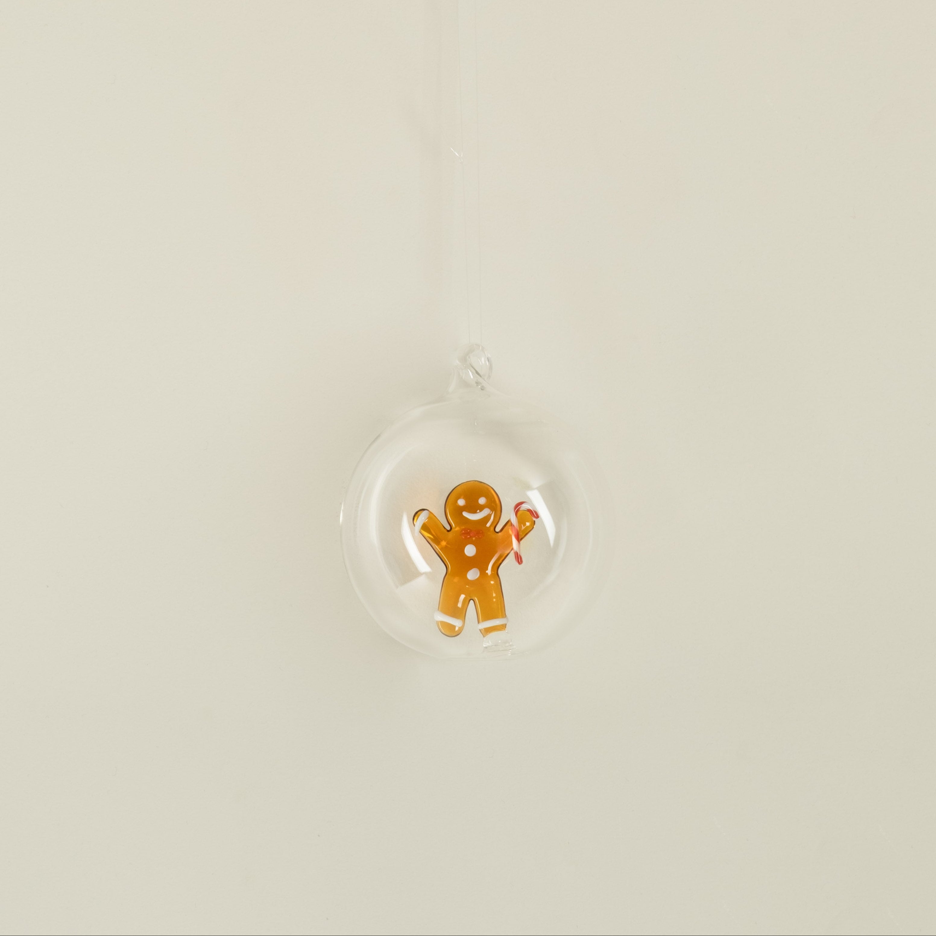 glass gingerbread ornament