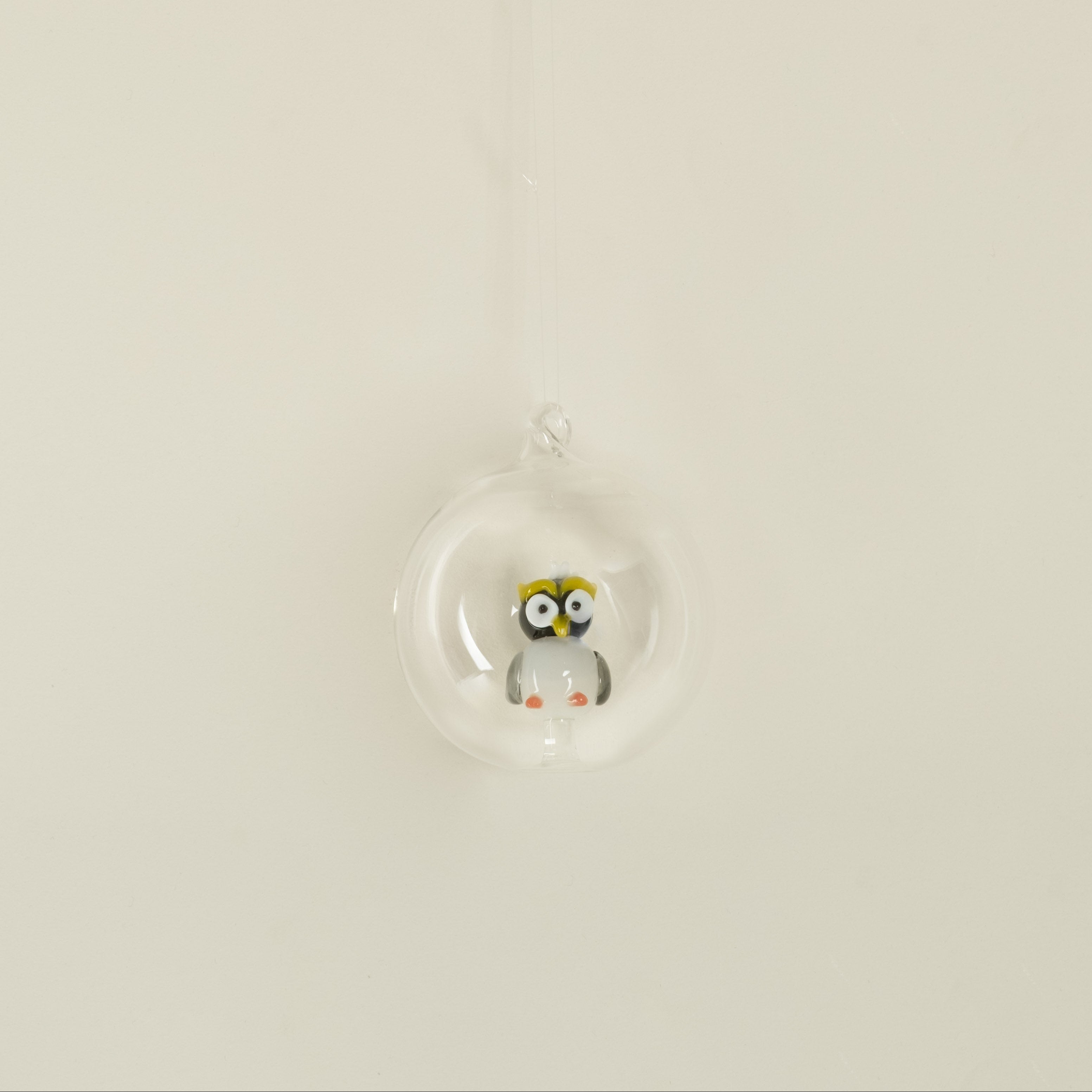glass owl ornament