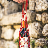 Recycled Leather Mesh Bottle Holder