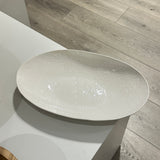 Oval Pebble Bowl, Large White Mixed 44cm x 25cm