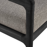 Jack Lounge Chair, Black Teak with Mocha Cushions