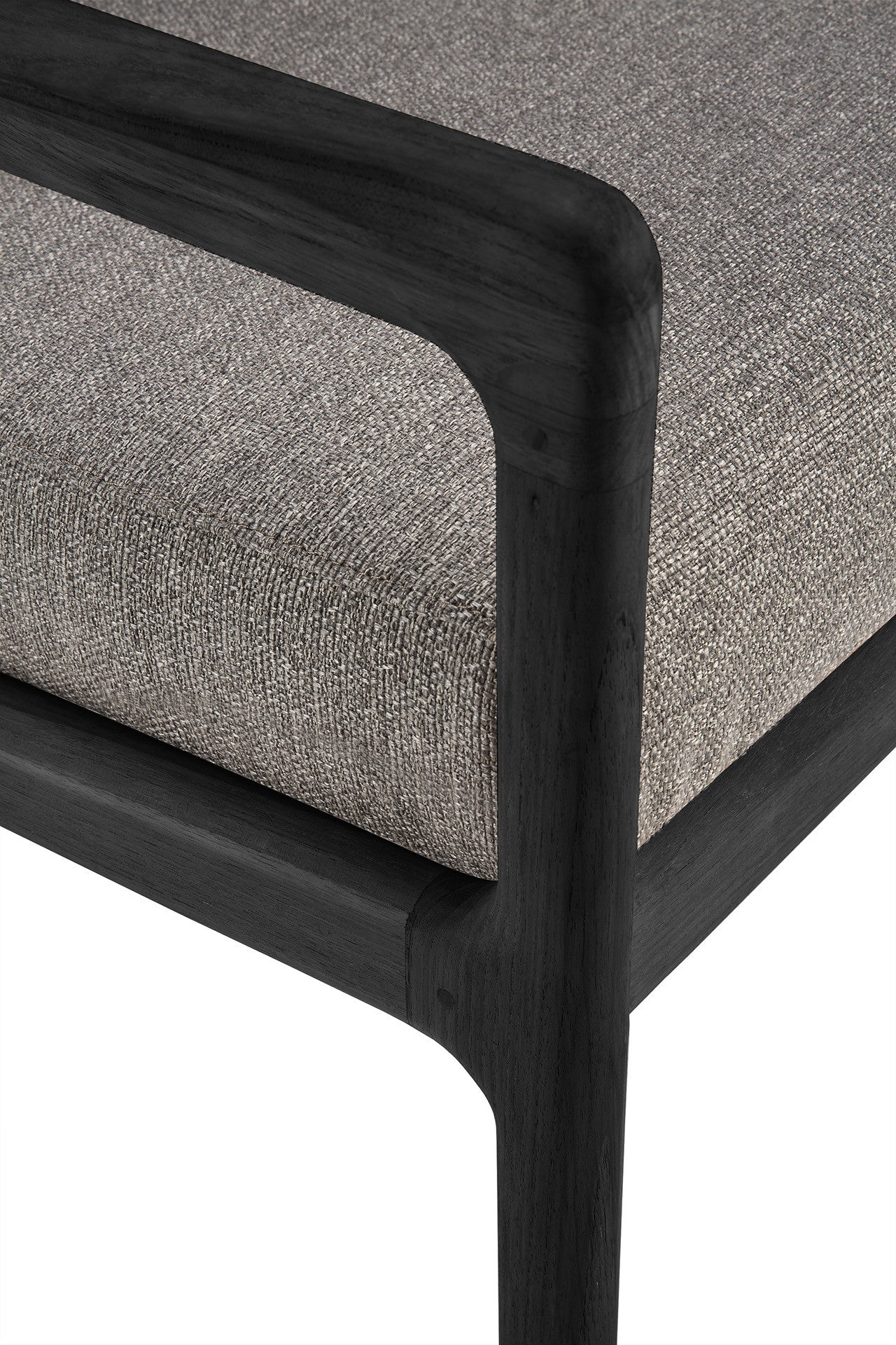 Jack Lounge Chair, Black Teak with Mocha Cushions