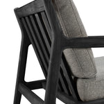 Jack Lounge Chair, Black Teak with Mocha Cushions