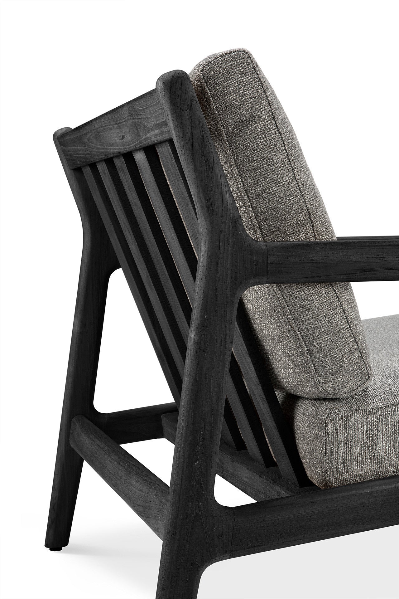 Jack Lounge Chair, Black Teak with Mocha Cushions