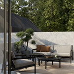 Jack Lounge Chair, Black Teak with Mocha Cushions