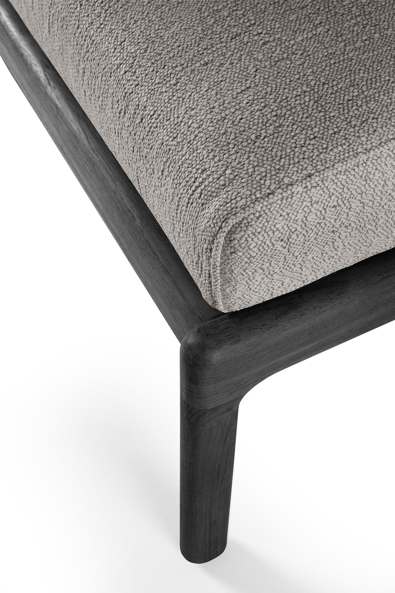 Jack Lounge Chair, Black Teak with Mocha Cushions
