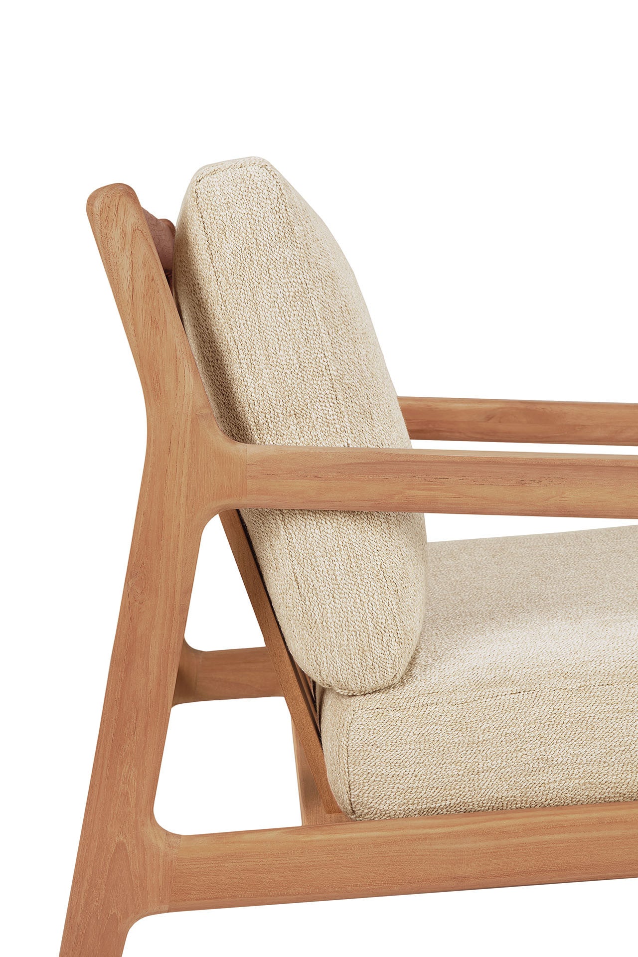Jack Lounge Chair, Teak with Mocha Cushions