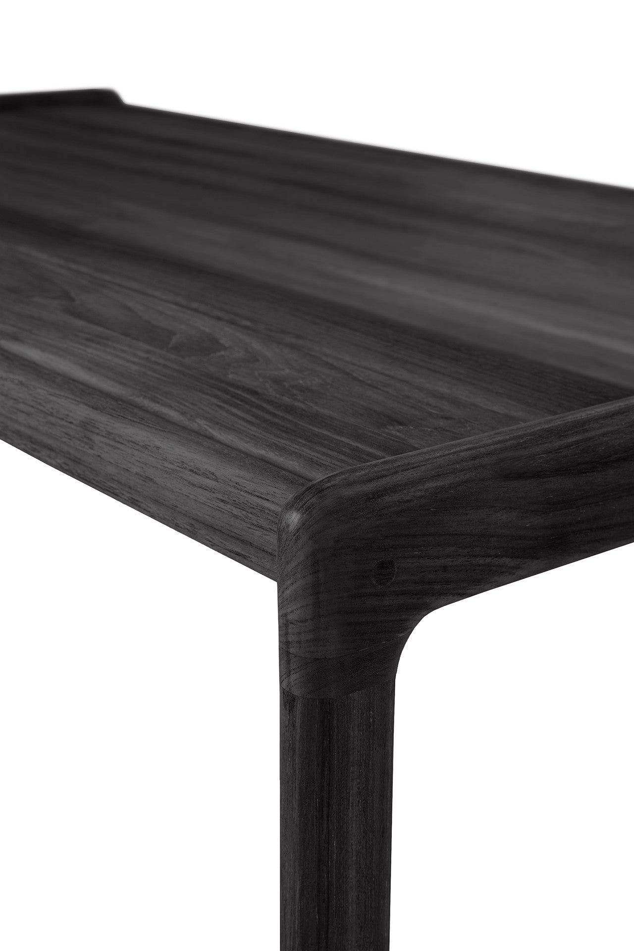 Jack Outdoor Side Table, Black Teak