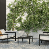 Jack Outdoor Side Table, Black Teak