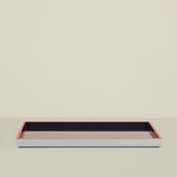 Large Lacquer Tray, Orange/Navy