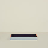 Small Lacquer Tray, Orange/Navy