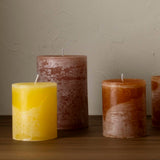 Large Belgian Pillar Candle, Nude