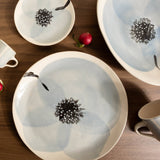 Poppy Flower Side Plate Duck Egg