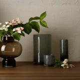 Tall Cylindrical Vase,  Old Green