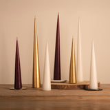 Cone Candle 25 cm, Deep Wine