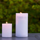 Large White Belgian Pillar Candle