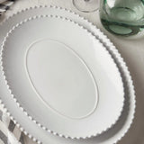 Medium Pearl White Oval Platter