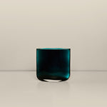 Low Blade Vase, Petroleum Green