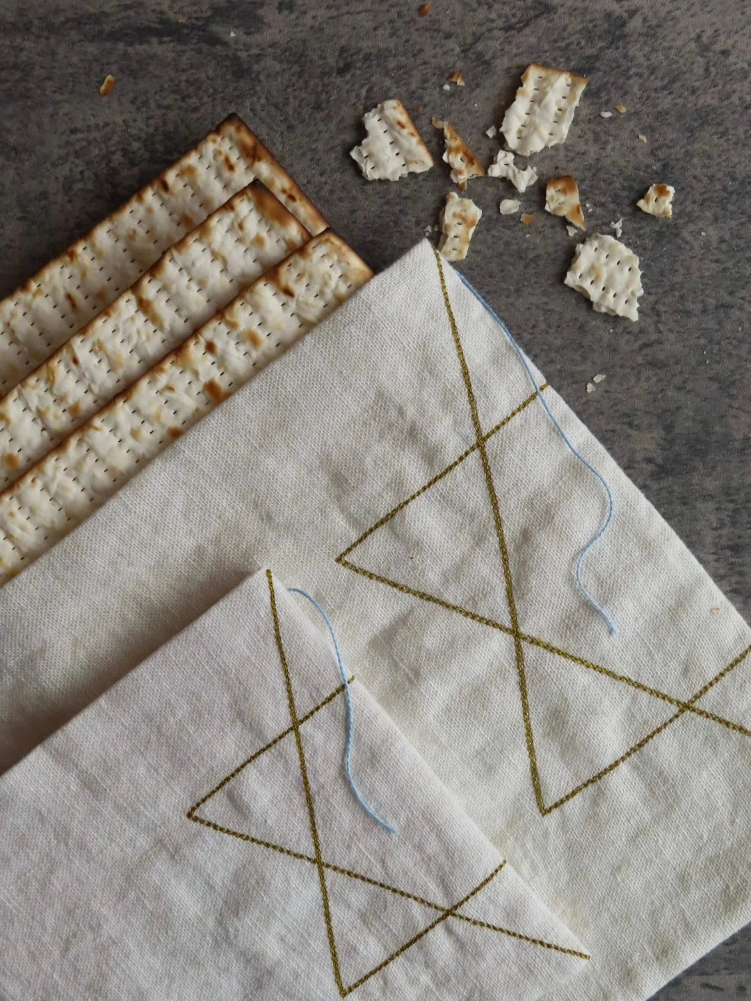 Matzah Cover + Afikoman Bag Set
