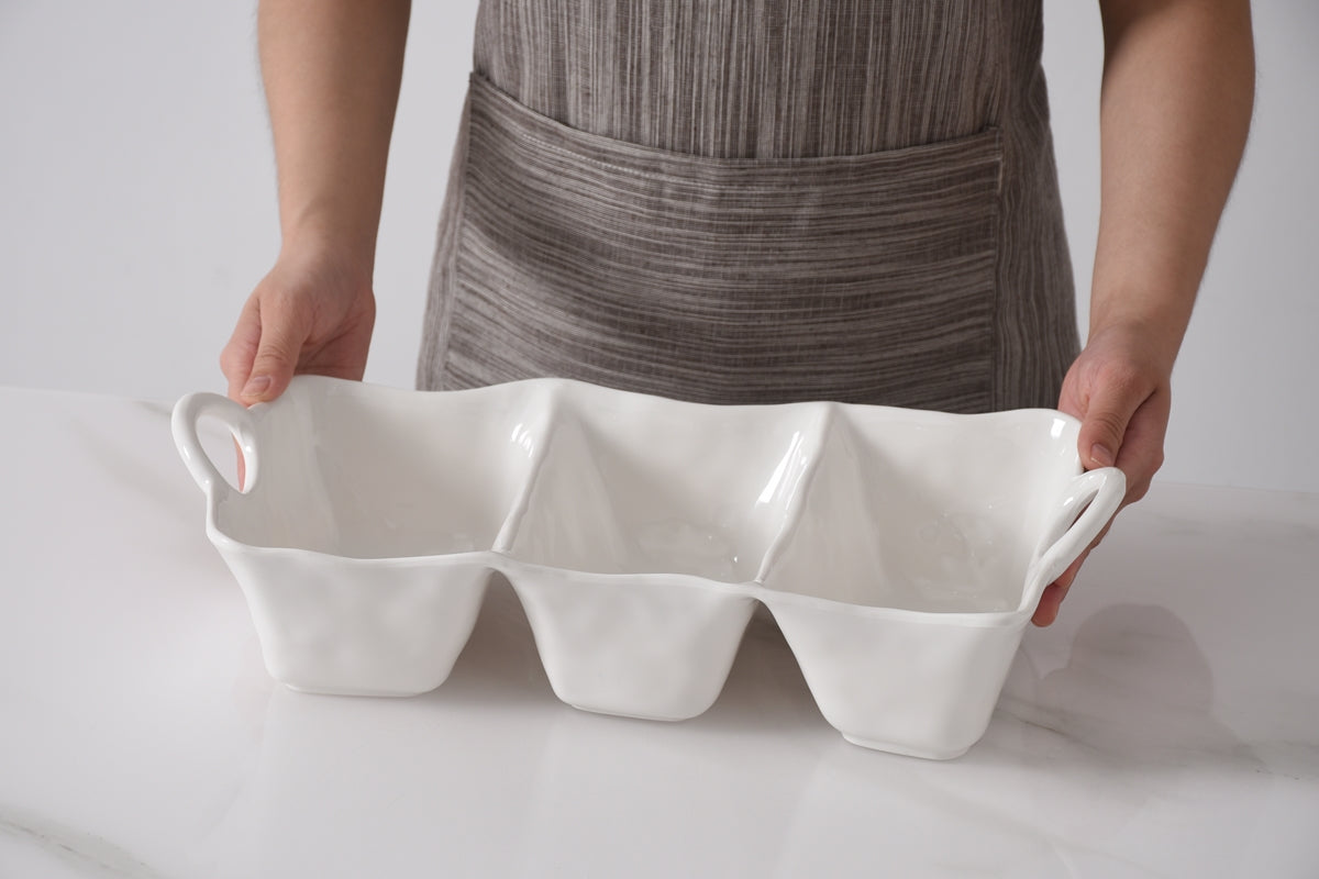 Melamine 3-Section Deep Server, Ivy
