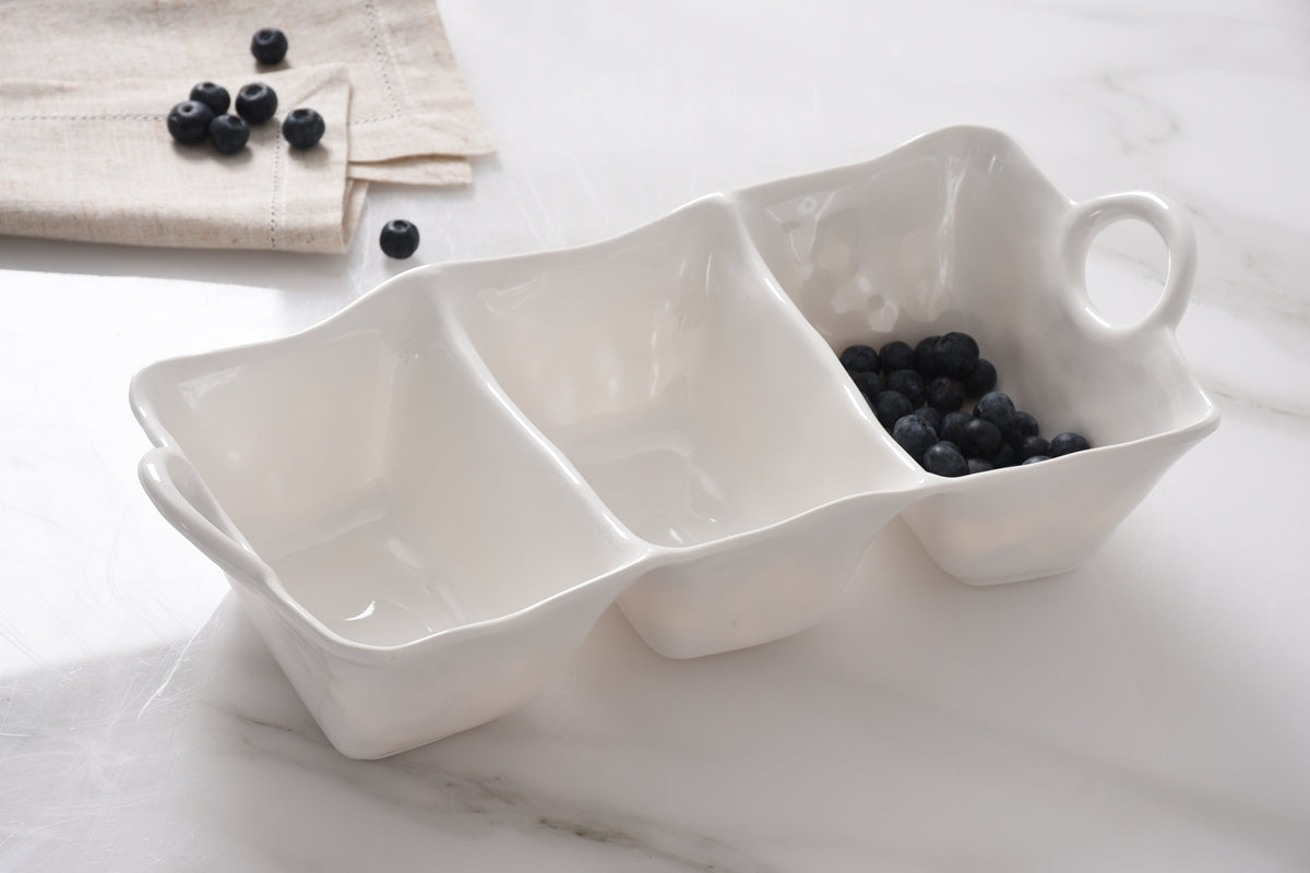 
Melamine 3-Section Deep Server, Ivy
