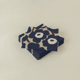 Blue Linen Unikko Paper Cocktail Napkin