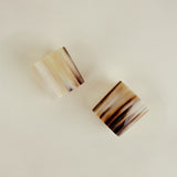 Set of 2 White Horn Napkin Rings