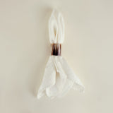 Set of 2 White Horn Napkin Rings